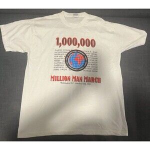 Vintage 90s 1995 Million Man March Tee Single Stitch Size XL Rare